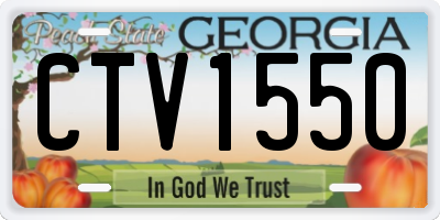 GA license plate CTV1550