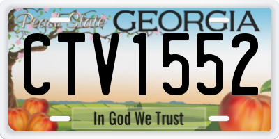 GA license plate CTV1552