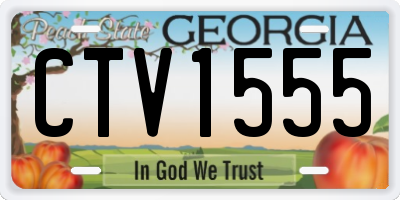 GA license plate CTV1555