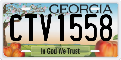 GA license plate CTV1558
