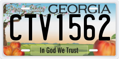GA license plate CTV1562