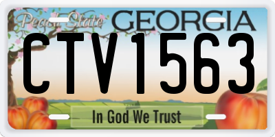 GA license plate CTV1563