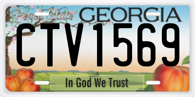 GA license plate CTV1569