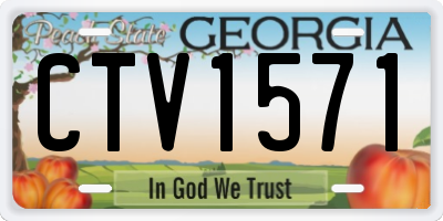 GA license plate CTV1571