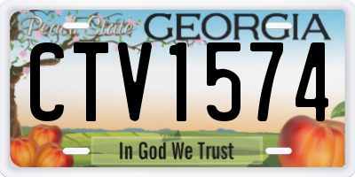 GA license plate CTV1574