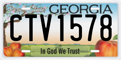 GA license plate CTV1578