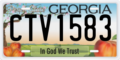 GA license plate CTV1583