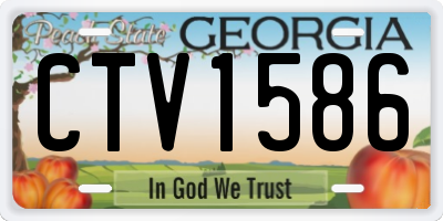 GA license plate CTV1586