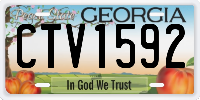 GA license plate CTV1592