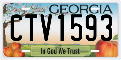 GA license plate CTV1593