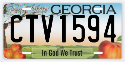 GA license plate CTV1594