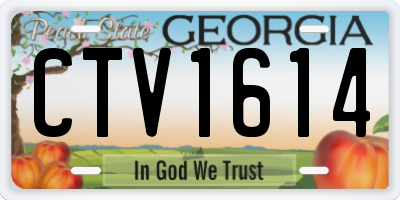 GA license plate CTV1614