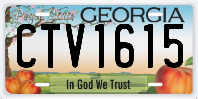 GA license plate CTV1615