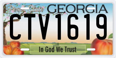 GA license plate CTV1619