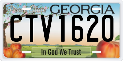 GA license plate CTV1620