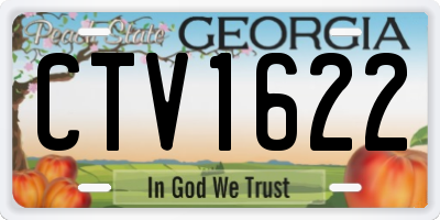 GA license plate CTV1622