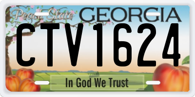GA license plate CTV1624
