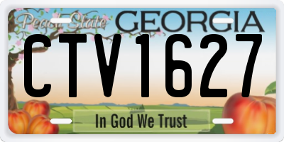 GA license plate CTV1627