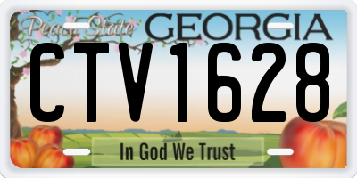 GA license plate CTV1628