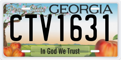 GA license plate CTV1631