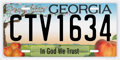 GA license plate CTV1634