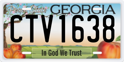 GA license plate CTV1638