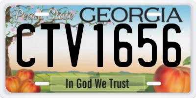 GA license plate CTV1656