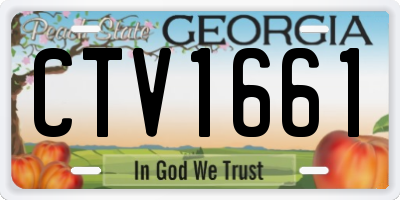 GA license plate CTV1661
