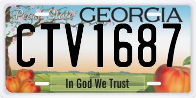 GA license plate CTV1687