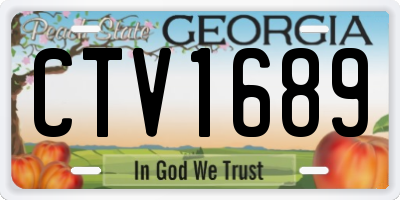 GA license plate CTV1689