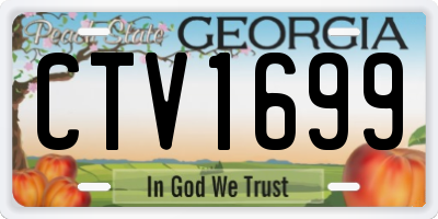 GA license plate CTV1699