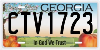 GA license plate CTV1723