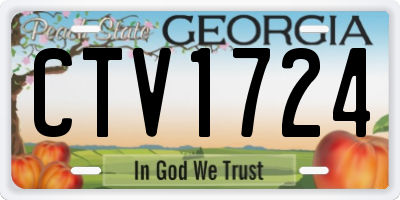 GA license plate CTV1724