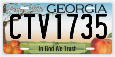 GA license plate CTV1735