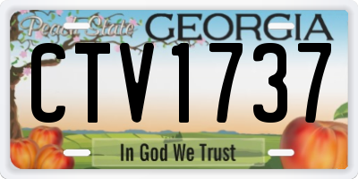 GA license plate CTV1737