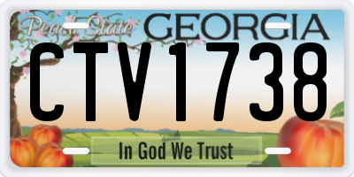 GA license plate CTV1738
