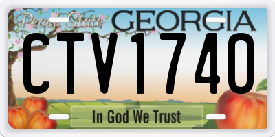 GA license plate CTV1740