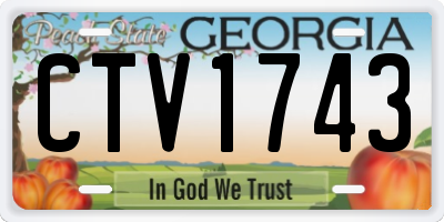GA license plate CTV1743