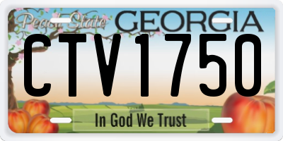 GA license plate CTV1750