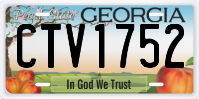 GA license plate CTV1752