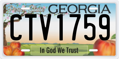 GA license plate CTV1759