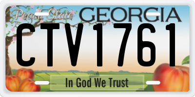 GA license plate CTV1761
