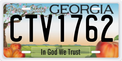 GA license plate CTV1762
