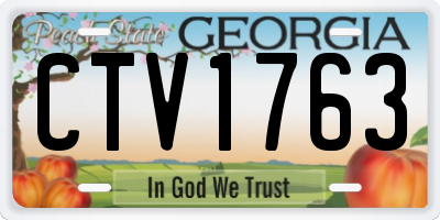 GA license plate CTV1763