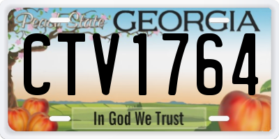 GA license plate CTV1764