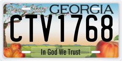GA license plate CTV1768