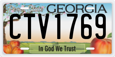 GA license plate CTV1769