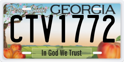 GA license plate CTV1772