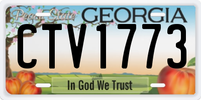GA license plate CTV1773