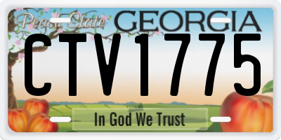 GA license plate CTV1775